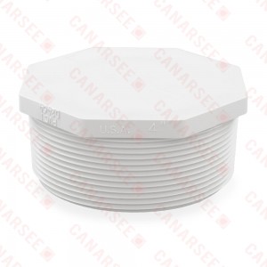 4" PVC (Sch. 40) Threaded Plug (MIP) 4" PVC (Sch. 40) Threaded Plug (MIP)