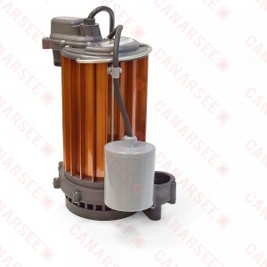 Automatic Sump Pump w/ Wide Angle Float Switch, 1/2HP, 10' cord, 115V
