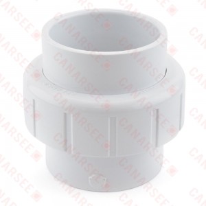 2" PVC (Sch. 40) Socket Union w/ Buna-N O-ring