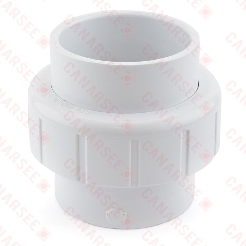 2" PVC (Sch. 40) Socket Union w/ Buna-N O-ring