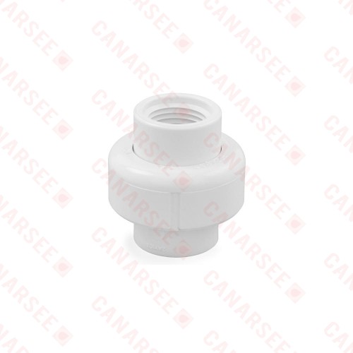 1/2" PVC (Sch. 40) FIP x FIP Union w/ Buna-N O-ring