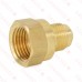 3/8" Flare x 1/2" Female NPT Threaded Brass Adapter