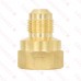 3/8" Flare x 1/2" Female NPT Threaded Brass Adapter