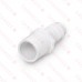 3/4" Barbed Insert x 3/4" Spigot PVC Adapter, Sch 40, White