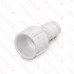 3/4" Barbed Insert x 3/4" Socket PVC Adapter, Sch 40, White