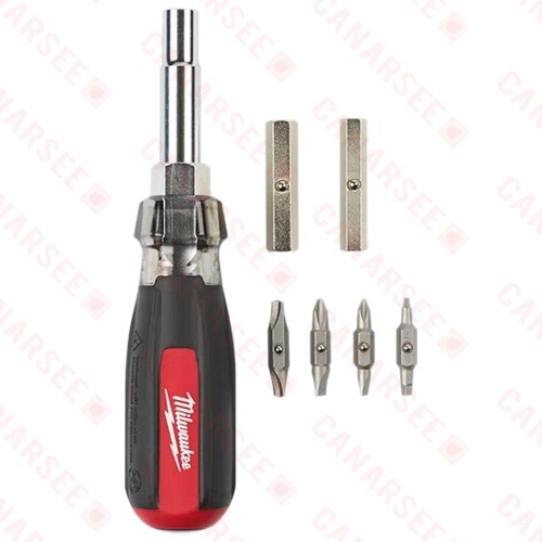 13-in-1 Cushion Grip Screwdriver & Nut Driver w/ Bits