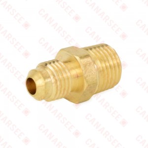 1/4" Flare x 1/4" Male NPT Threaded Brass Adapter