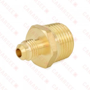 1/4" Flare x 1/2" Male NPT Threaded Brass Adapter