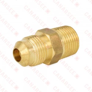 3/8" Flare x 3/8" Male NPT Threaded Brass Adapter