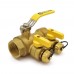 1-1/4” NPT Threaded Purge & Fill Ball Valve w/ Hose Drains