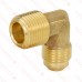 3/8" Flare x 3/8" MNPT Brass 90° Elbow