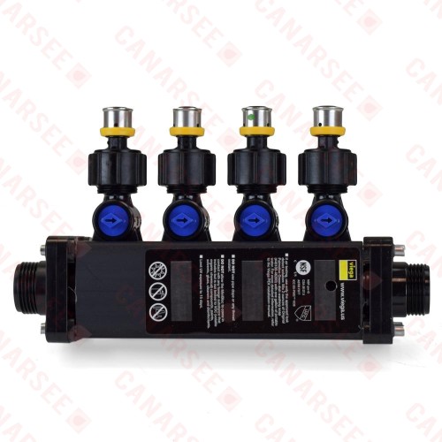 4-Port MiniBloc 1/2" PEX Press PolyAlloy Manifold