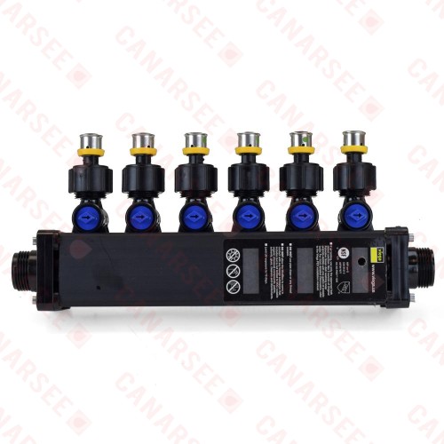 6-Port MiniBloc 1/2" PEX Press PolyAlloy Manifold