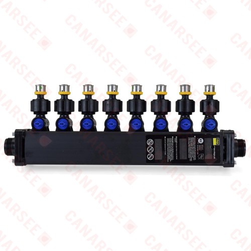 8-Port MiniBloc 1/2" PEX Press PolyAlloy Manifold