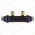 2-Port PEX Press Manifold, Open, 3/4" x 3/4" x 1/2"