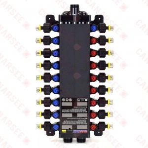 18-Port, 1/2" PEX Press ManaBloc Manifold, (8) Hot, (10) Cold