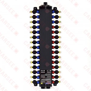 30-Port, 1/2" PEX Press ManaBloc Manifold, (12) Hot, (18) Cold