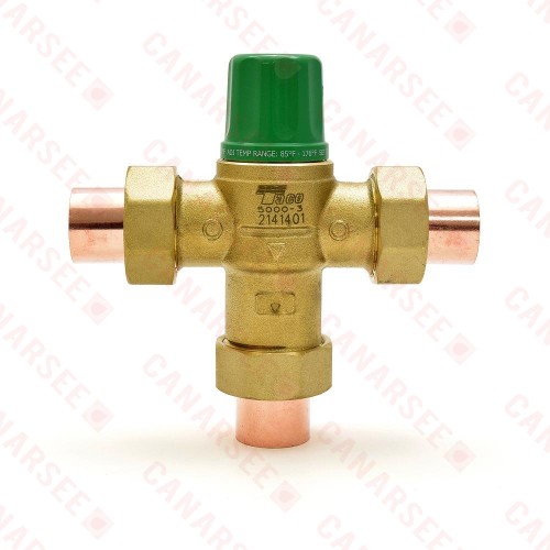 Taco 3/4” Union Sweat Mixing Valve (Lead-Free), 85F-175F