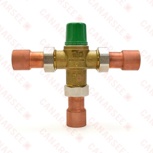 Honeywell 1” Union Sweat Mixing Valve (Lead-Free), 85F-175F