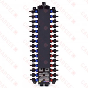 30-Port, 1/2" PEX Crimp ManaBloc Manifold, (12) Hot, (18) Cold
