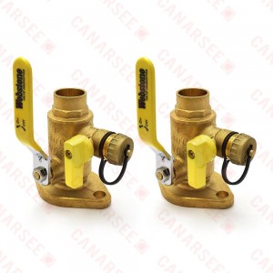 1" Sweat Isolator Flange Valve with Drain