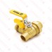 3/4” Sweat (Solder) x NPT Threaded Union Ball Valve w/ Hose Drain, Full Port 