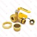 3/4” Sweat (Solder) x NPT Threaded Union Ball Valve w/ Hose Drain, Full Port 