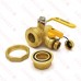 1-1/4” Sweat x NPT Threaded Union Ball Valve w/ Hose Drain, Full Port