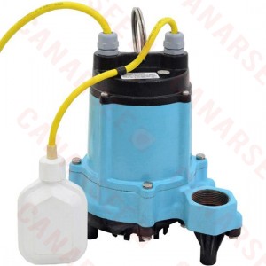 Automatic High Temperature Sump/Effluent Pump w/ Wide Angle Float Switch, 1/3HP, 15' cord, 115V
