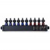 10-Port MiniBloc 1/2" PEX Crimp PolyAlloy Dual Manifold, (4) Hot  (6) Cold