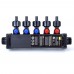 5-Port MiniBloc 1/2" PEX Crimp PolyAlloy Dual Manifold, (2) Hot  (3) Cold