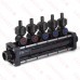 5-Port MiniBloc 1/2" PEX Crimp PolyAlloy Dual Manifold, (2) Hot  (3) Cold