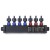 7-Port MiniBloc 1/2" PEX Crimp PolyAlloy Dual Manifold, (3) Hot  (4) Cold