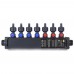 7-Port MiniBloc 1/2" PEX Crimp PolyAlloy Dual Manifold, (3) Hot  (4) Cold