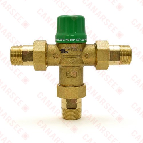 Taco 3/4” Union Threaded Mixing Valve (Lead-Free), ASSE 1070, 85F-120F