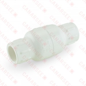 1/2” PVC Spring Check Valve, Solvent Weld, Sch. 40/80