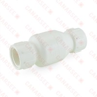 1” PVC Spring Check Valve, FPT Threaded, Sch. 40/80