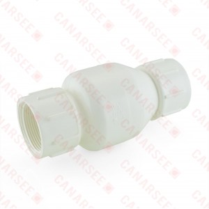 1-1/2” PVC Spring Check Valve, FPT Threaded, Sch. 40/80