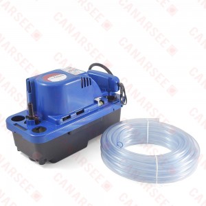 Little Giant VCMX-20ULST Automatic Condensate Removal Pump w/ Safety Switch, Tubing, 6' Cord, 1/30HP, 115V