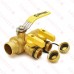 1” Sweat (Solder) Purge & Fill Ball Valve w/ Hose Drains