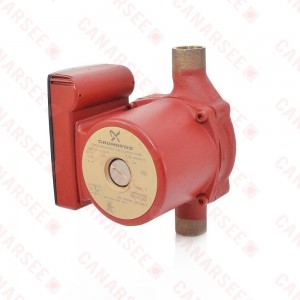 Grundfos 59896121 Bronze Circulator Pump, 3/4" Sweat, 1/25HP, 115V