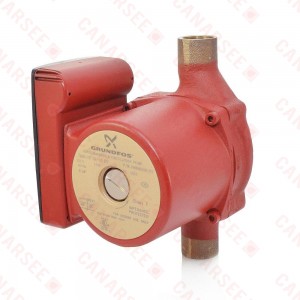 Grundfos 59896226 Bronze Circulator Pump, 3/4" Sweat, 1/25HP, 115V