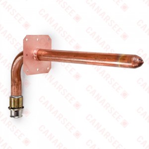 1/2" PEX Press Copper Stub Out Elbow w/ Ear for Viega PEX Tubing, 8" x 3.5"