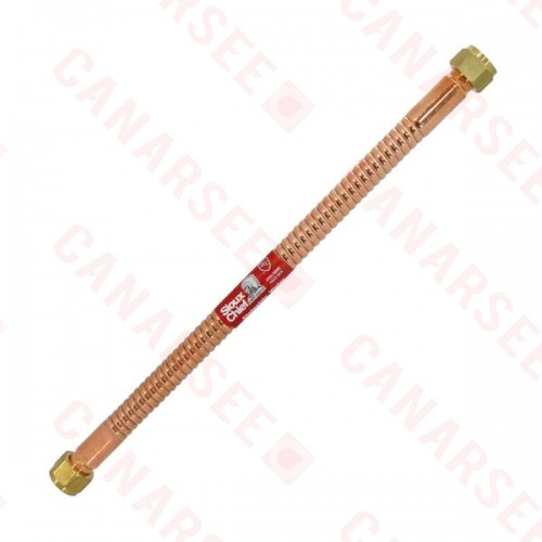 Sioux Chief 634-118 Water Heater Connector, Flexible, 18 Inch, Copper, 3/4" FIP x 3/4" FIP (Swivel)