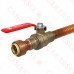 18" Flexible Copper Water Heater Connector, 3/4" Push-Fit x 3/4" FIP (Swivel), w/ Full Port Valve