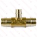 1" x 1" x 3/4" Expansion PEX Tee, LF Brass