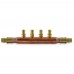 4-branch 1/2” PEX-A Copper Manifold, 3/4” PEX x Open, LF