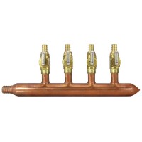 Sioux Chief 672XV0490 4-Branch Manifold, 3/4" PEX x 1/2" PEX Valves x Closed