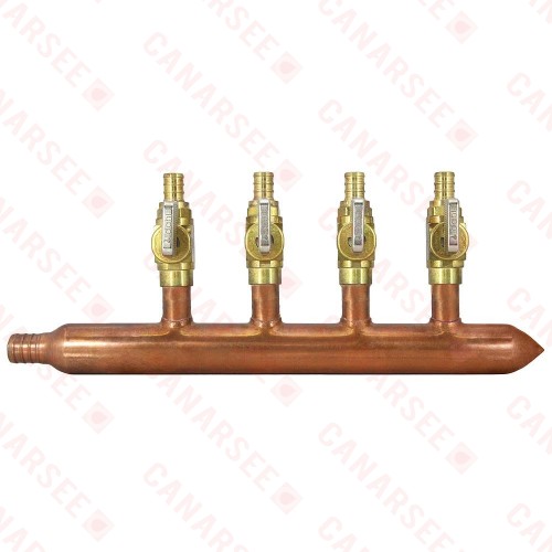Sioux Chief 672XV0490 4-Branch Manifold, 3/4" PEX x 1/2" PEX Valves x Closed