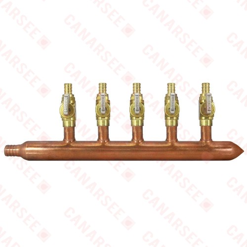 Sioux Chief 672XV0590 5-Branch Manifold, 3/4" PEX x 1/2" PEX Valves x Closed